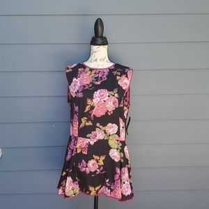 NWT Mix Nouveau sleeveless top with peplum, XL